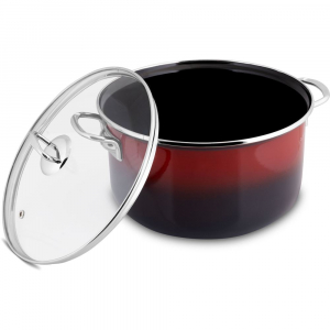 Lamart Email edény üvegtetővel 24cm (LT1184)