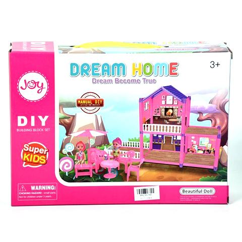 Magic Toys Dream Home pink építhető babaház kiegészítőkkel (MKL560768)