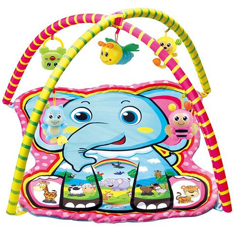 Magic Toys Elefántos baby játszószőnyeg plüss állatokkal (MKL265757)