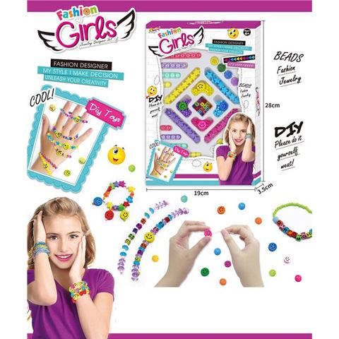 Magic Toys Fashion karkötő készítő szett csillagos és emoji-s gyöngyökkel (MKL542165)