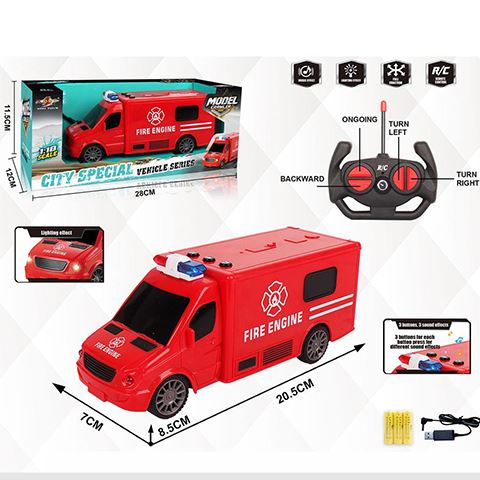 Magic Toys RC Távirányítós tűzoltó kisbusz fény és hang effektekkel (MKL542264)