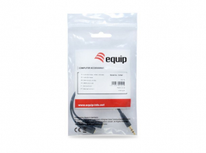 Equip audio elosztó kábel fekete 13cm (147941)