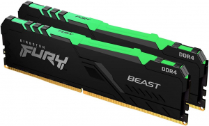 16GB 3200MHz DDR4 RAM Kingston Fury Beast RGB CL16 (2x8GB) (KF432C16BBAK2/16)