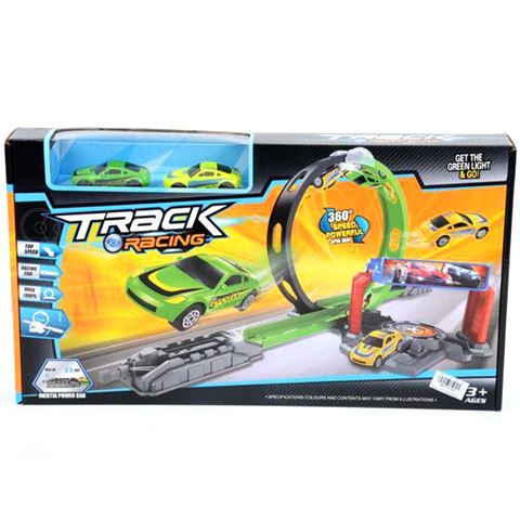 Magic Toys Track Racing versenypálya hurokkal és két autóval (MKK332088)
