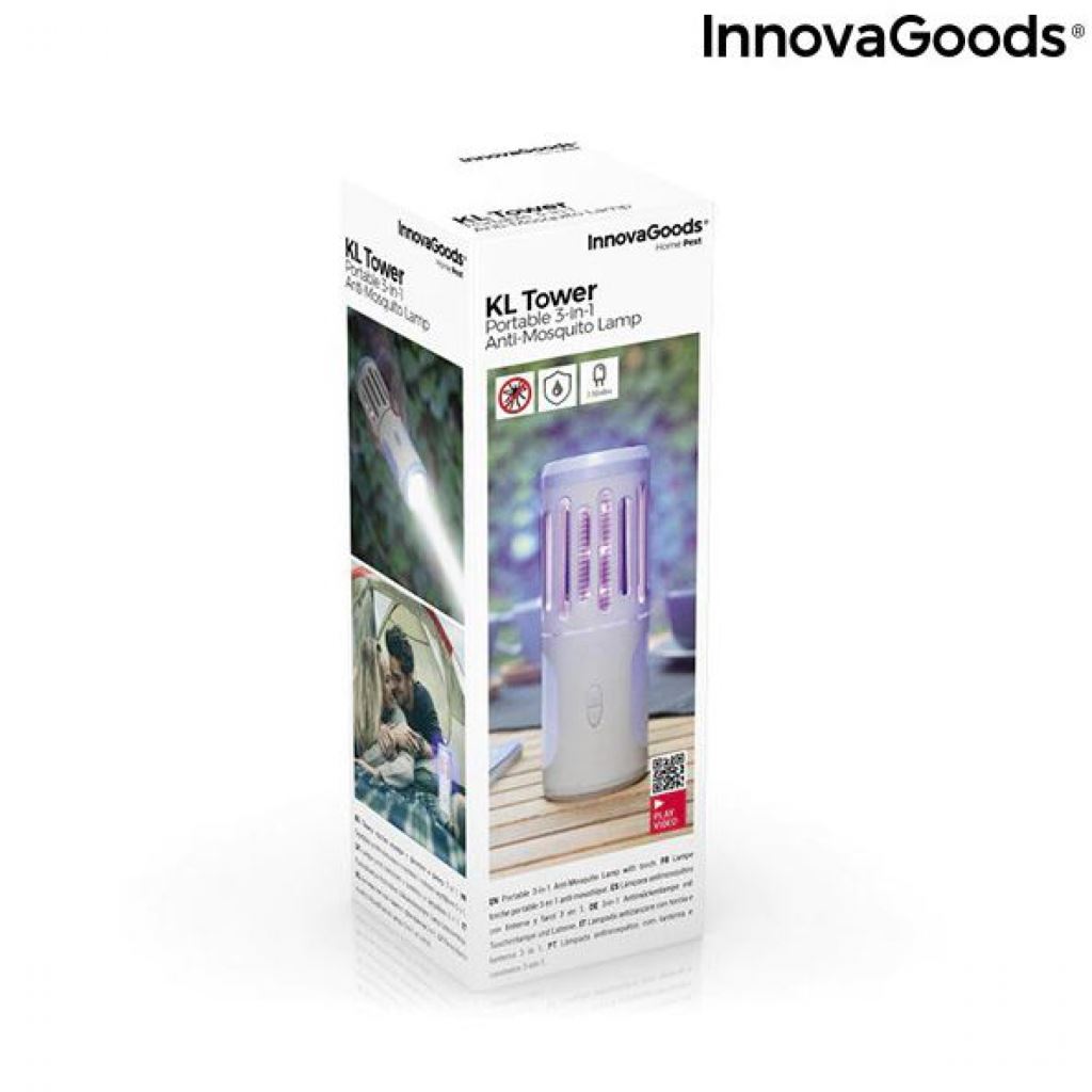 InnovaGoods 3 az 1-ben hordozható szúnyogriasztó lámpa, fáklya és lámpa (V0103059)