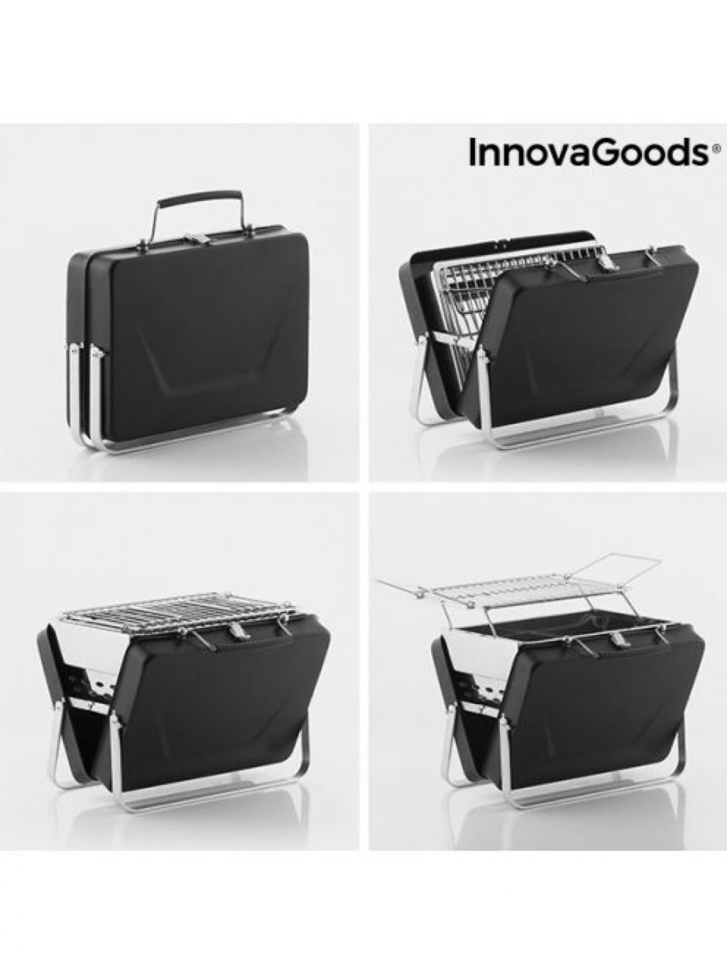 InnovaGoods Hordozható, összehajtható faszenes grillező (V0103081)