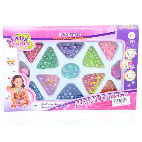 Magic Toys Ékszerkészítő gyöngy szett csillogós gyöngyökkel és medálokkal (MKK292245)
