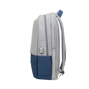 RivaCase 7567 Anti-theft Laptop hátizsák 17.3" szürke-sötétkék (4260403578308)