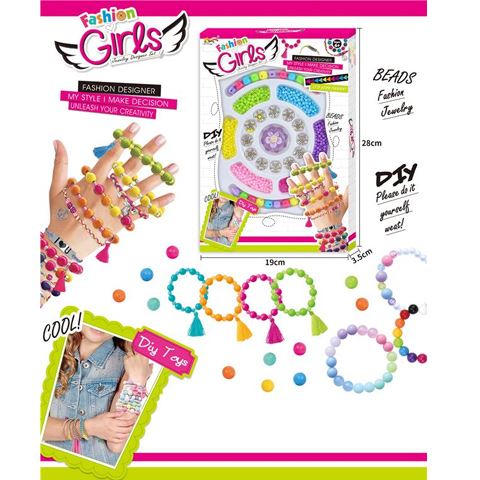 Magic Toys Fashion karkötő készítő szett gyöngyökkel és kiegészítőkkel (MKL542147)