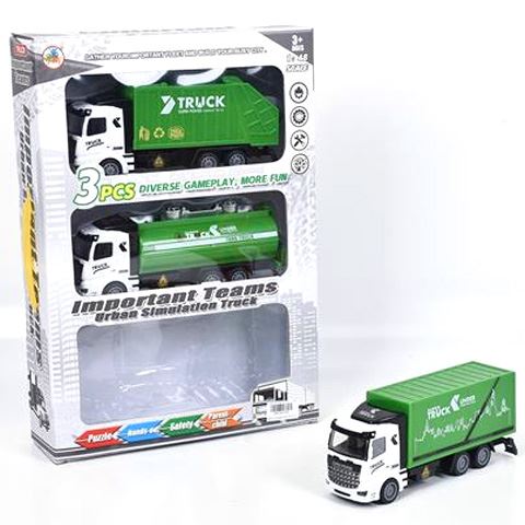 Magic Toys Hátrahúzós szállító teherautó szett (MKL440708)