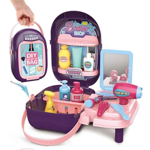 Magic Toys Hordozható fodrász szett lila táskában (MKL571163)