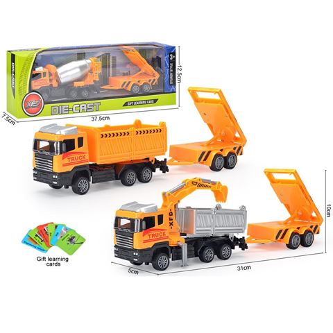 Magic Toys Építőipari teherautó utánfutóval többféle változatban (MKL587435)