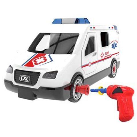 Magic Toys DIY csináld magad összeszerelhető mentőautó fény és hang effektekkel (MKL367241)
