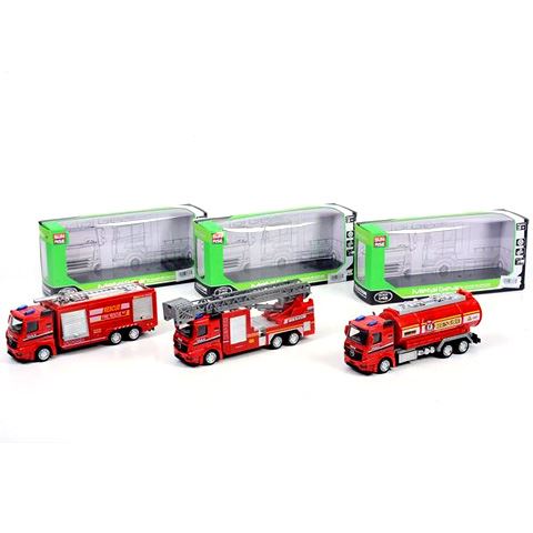 Magic Toys Tűzoltósági hátrahúzós teherautók háromféle változatban (MKK407634)