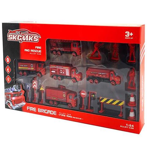 Magic Toys Tűzoltósági jármuszett kiegészítőkkel (MKL384359)