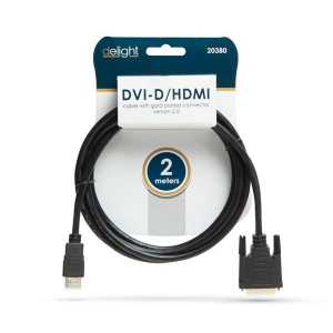 Delight DVI-D - HDMI kábel 2m (20380)