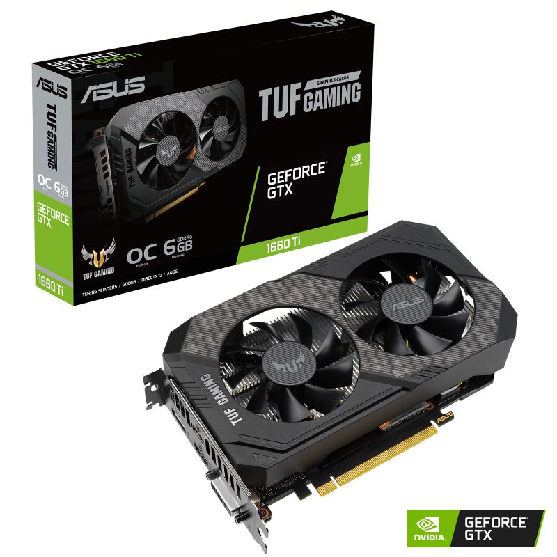 ASUS GeForce GTX 1660 Ti 6GB TUF Gaming EVO OC videokártya (TUF-GTX1660TI-O6G-EVO-GAMING)