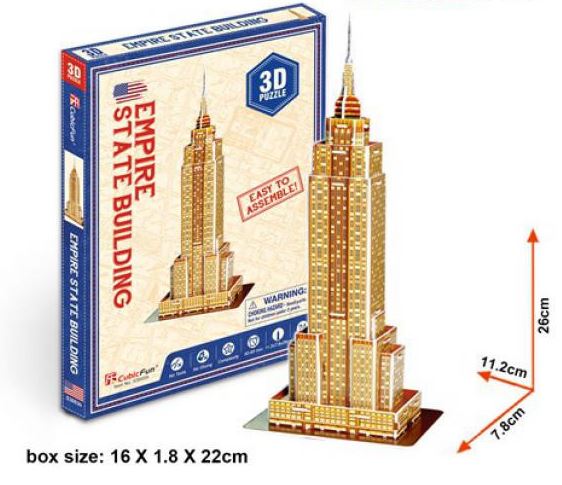 BonsaiBp 3D puzzle mini Empire State Building, 24 db