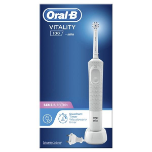 Braun Oral-B D100 Vitality elektromos fogkefe Sensi fejjel fehér (10PO010233)