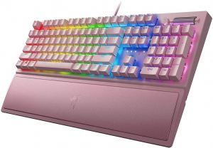 Razer BlackWidow V3 Green Switch US billentyűzet Quartz - rózsaszín (RZ03-03541800-R3M1)