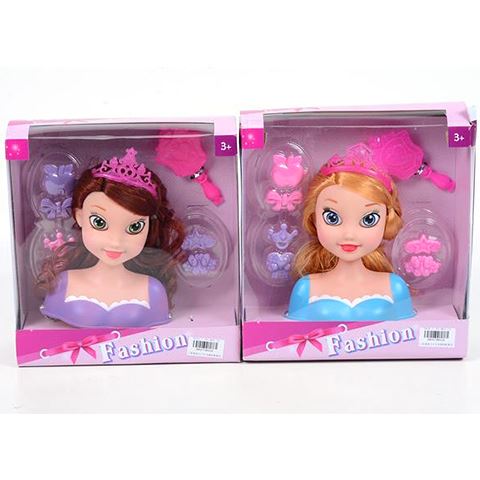 Magic Toys Fésülhető hercegnő babafej kiegészítőkkel kétféle változatban (MKK796524)