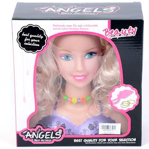 Magic Toys Fodrászbaba szőke hajjal és színes nyaklánccal (MKK306375)