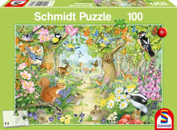 Schmidt Állatok az erdőben 100 db-os puzzle (56370)