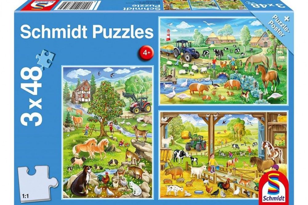 Schmidt Tanya udvara, 3x48 db-os puzzle (56353)