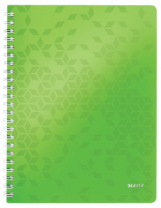 Leitz WOW spir&aacute;lf&uuml;zet A4 kock&aacute;s z&ouml;ld (46380054)