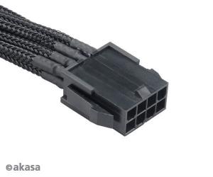 Akasa FLEXA P8 8pin ATX hosszíbító tápkábel 30cm (AK-CBPW08-40BK)