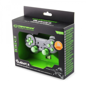 Esperanza EGG108G Gladiator vezeték nélküli gamepad fekete-zöld