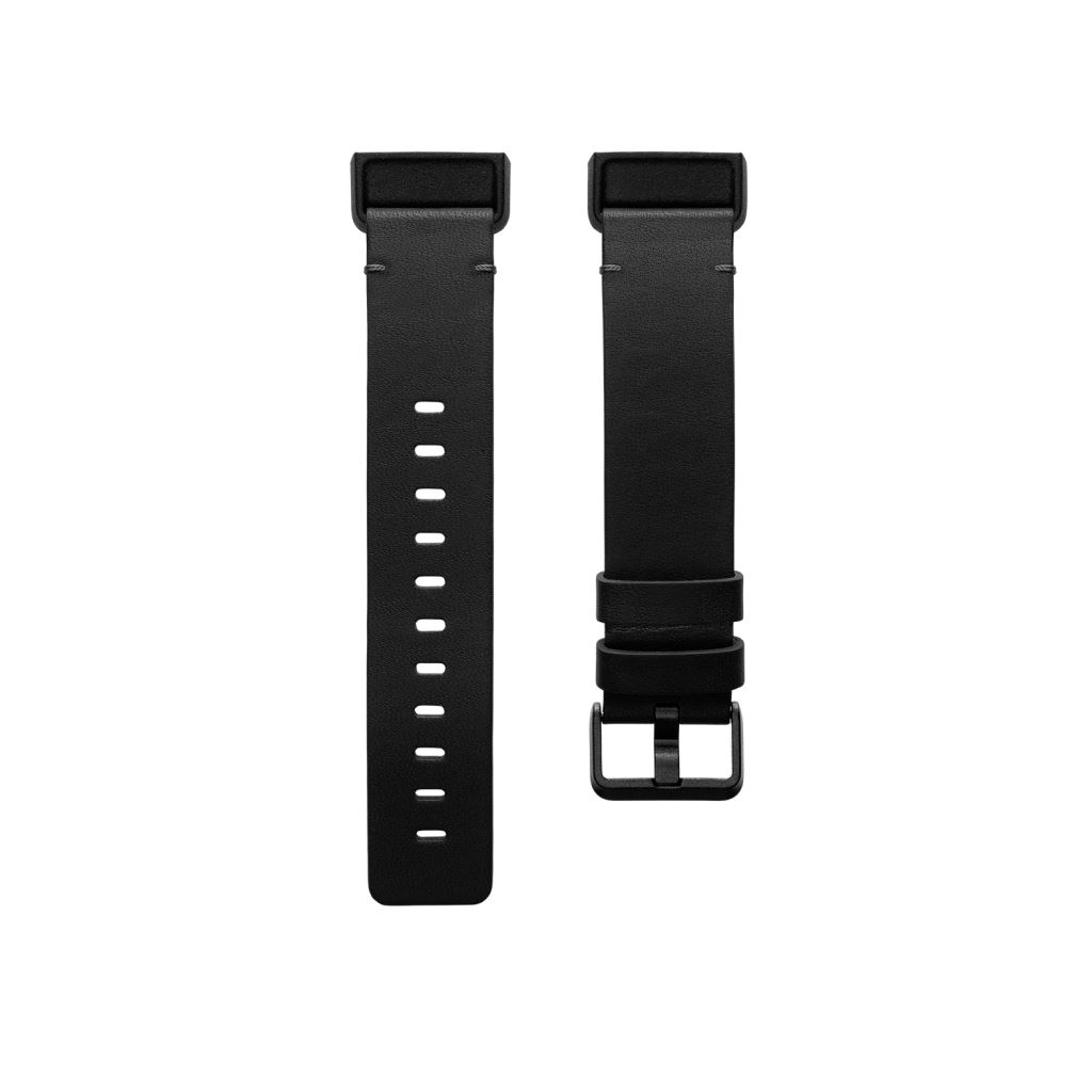 Fitbit Horween Leather pótszíj (Charge 4,Charge 3) L-es fekete (FB168LBBKL)