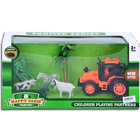 Magic Toys Happy Farm Traktor állatokkal (MKK430773)
