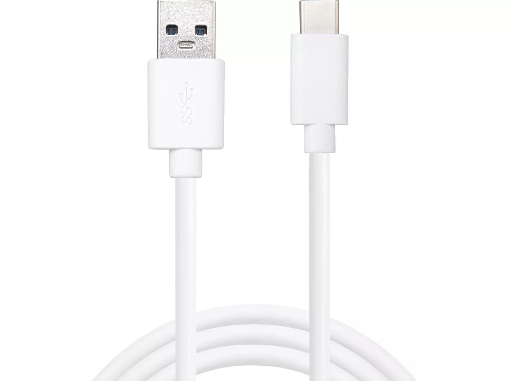 Sandberg USB-C - USB-A 2.0 adat- és töltőkábel 1m fehér (336-15)