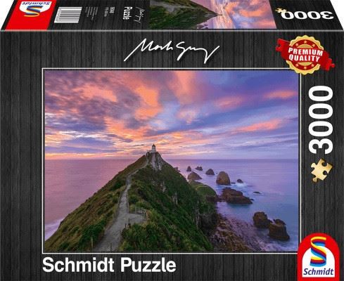 Schmidt Nugget Point világítótorony, The Catlins, Déli -sziget, 3000 db-os puzzle (59348)