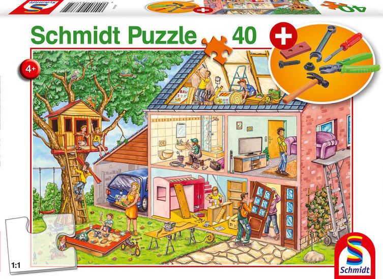 Schmidt Szerelő, szerszámmal 40db-os puzzle (56375)