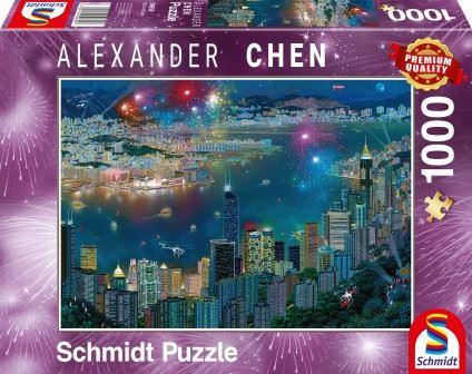 Schmidt Tűzijáték Hong Kong felett 1000 db-os puzzle(59650)