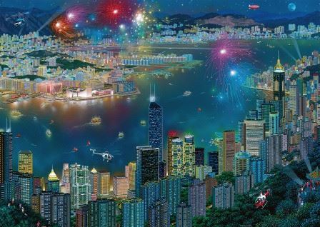 Schmidt Tűzijáték Hong Kong felett 1000 db-os puzzle(59650)