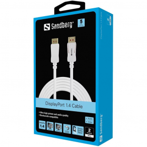Sandberg DisplayPort 1.4 kábel 8K60Hz, 2m fehér) (509-15)