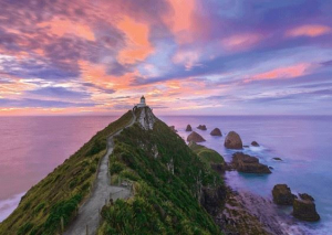 Schmidt Nugget Point világítótorony, The Catlins, Déli -sziget, 3000 db-os puzzle (59348)