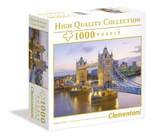 Clementoni Tower Bridge HQC 1000 db-os puzzle négyzet alakú dobozban (96504)