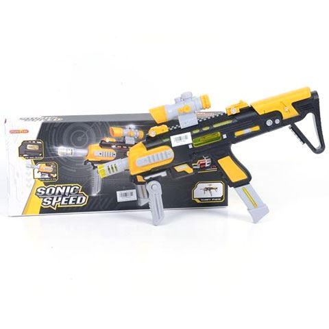Magic Toys Sonic Speed gépfegyver sárga-szürke színben fénnyel (MKK300633)