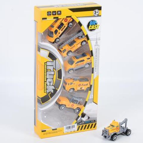 Magic Toys Truck Team: Építőipari kisautók 6db-os szett (MKL086144)