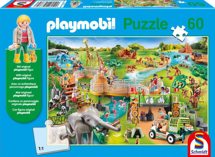 Schmidt Playmobil, Zoo, 60 db-os puzzle (56381)