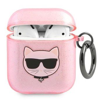 Karl Lagerfeld Glitter Choupette AirPods tok pink (KLA2UCHGP)