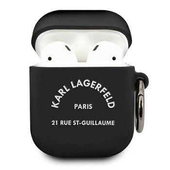 Karl Lagerfeld Silicone RSG AirPods tok fekete (KLACA2SILRSGBK)