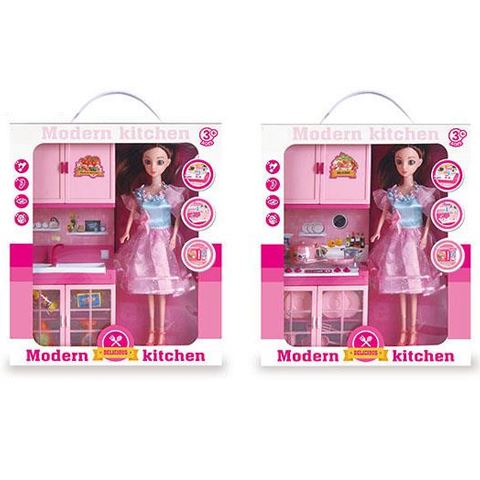 Magic Toys Pink konyha babával, fénnyel és hanggal kétféle változatban (MKL427127)