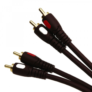 KáCsa KCB-210 RCA sztereó összekötő kábel fekete 1m