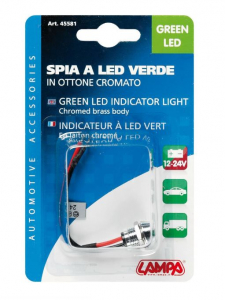 Lampa 12/24V LED mentes jelzőfény, zöld színű (0145581)