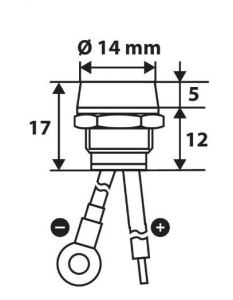 Lampa 12/24V LED mentes jelzőfény, zöld színű (0145581)